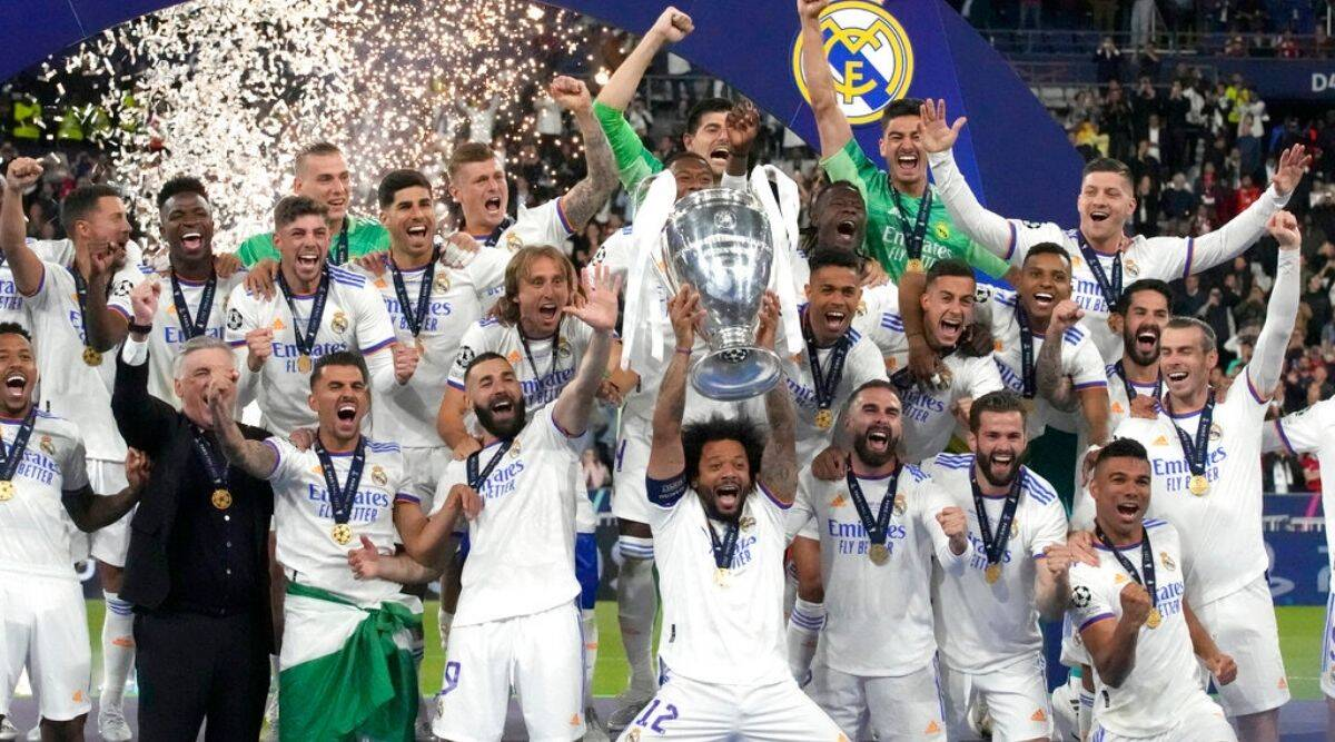 Real Madrid ăn mừng Cúp C1 năm 2022 